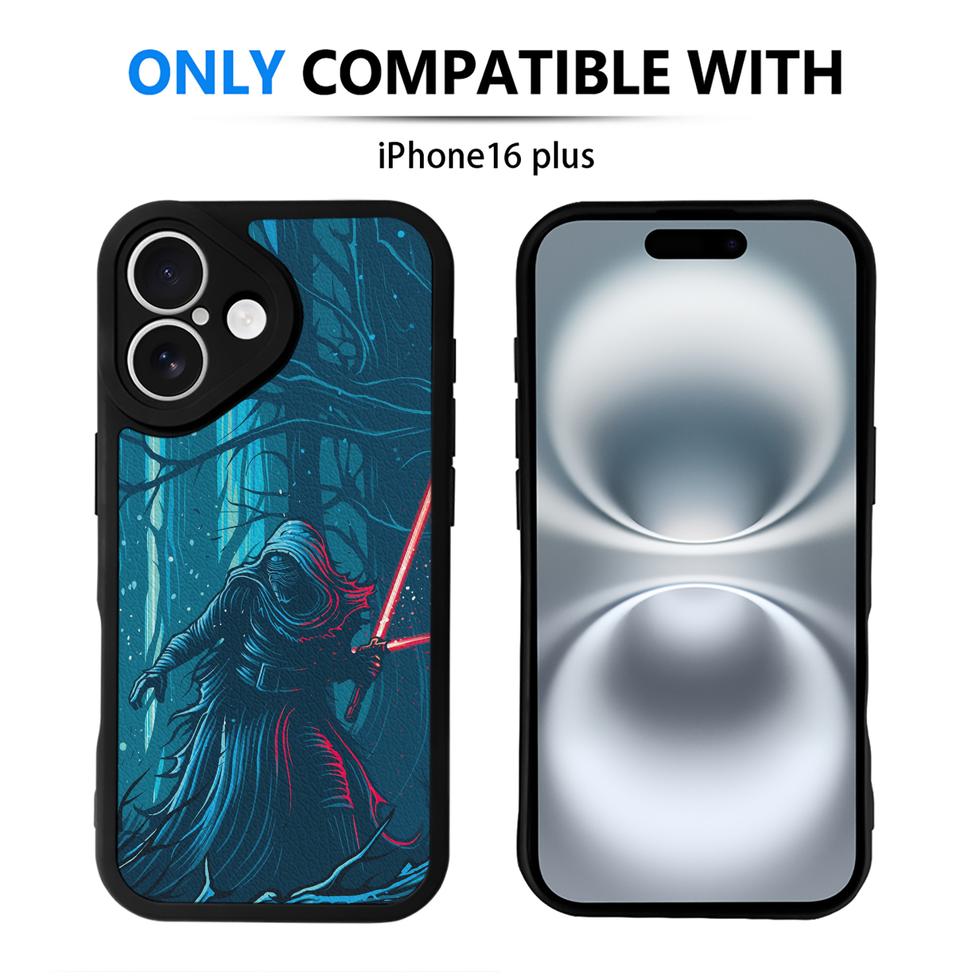 （画像用） スター・ウォーズ Star Wars 【iPhone 16シリーズ対応】シリコンスマホケース（レザー調） 材質：シリコン